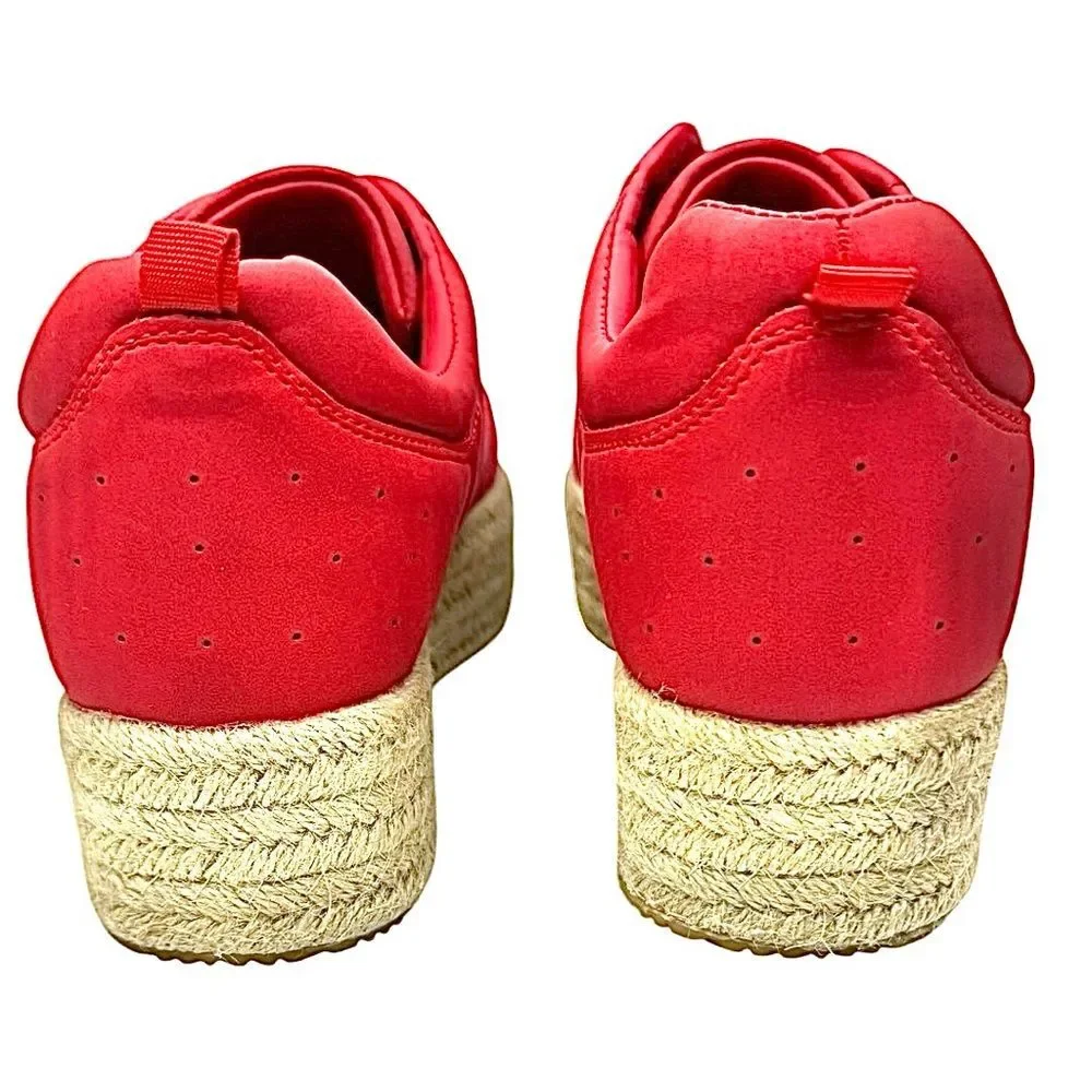 Menina Womens Roma 4 Lace Up Low Top Solid Platform Cork Size 9 Wedge Shoes